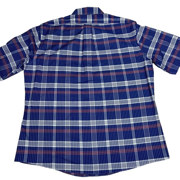 Brooks Brothers Men's L Regent Fit Non-Iron Blue Plaid Cotton Business Casual - Picture 11 of 12